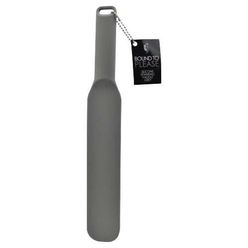 Bound to Please Silicone Spanking Paddle Grey | Front View | "grey silicone paddle - front view"