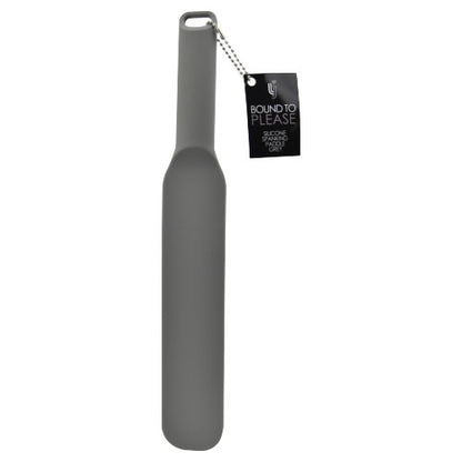 Bound to Please Silicone Spanking Paddle Grey | Front View | "grey silicone paddle - front view"