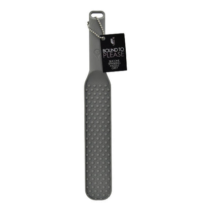 Bound to Please Silicone Spanking Paddle Grey | Front View | "grey silicone paddle - front view"