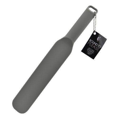 Bound to Please Silicone Spanking Paddle Grey | Front View | "grey silicone paddle - front view"
