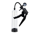 Rev-Pump Gauge Pistol Grip Penis Pump | Front View | "pistol grip pump - front view"