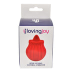 Loving Joy Rose Licking Clitoral Vibrator | Detail View | "rose clitoral stimulator - detail view"
