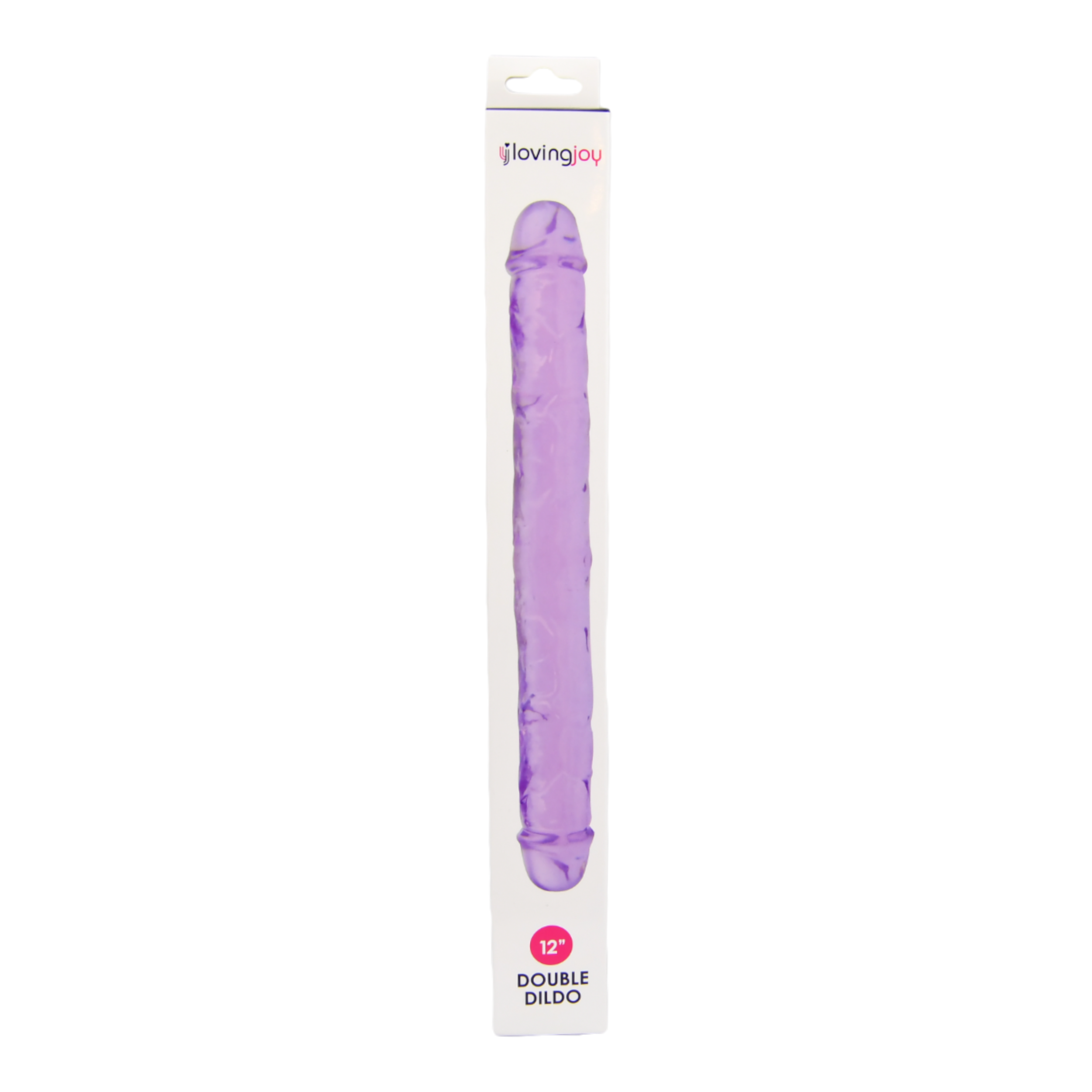 Loving Joy 12 Inch Double Dildo Purple | Back View | "long purple double dildo - back view"