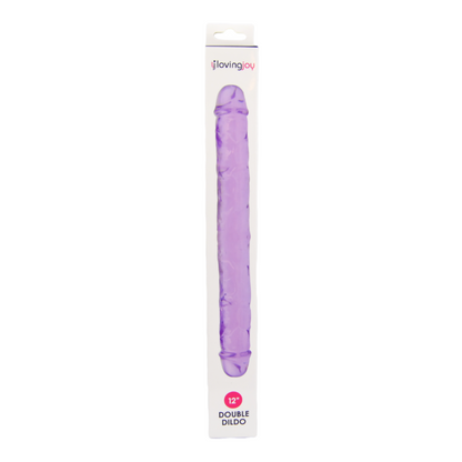 Loving Joy 12 Inch Double Dildo Purple | Back View | "long purple double dildo - back view"