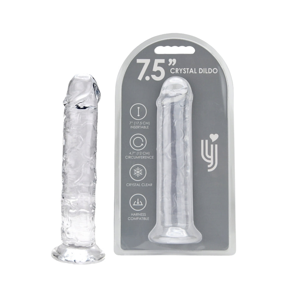 Loving Joy 7.5 Inch Suction Cup Dildo Clear