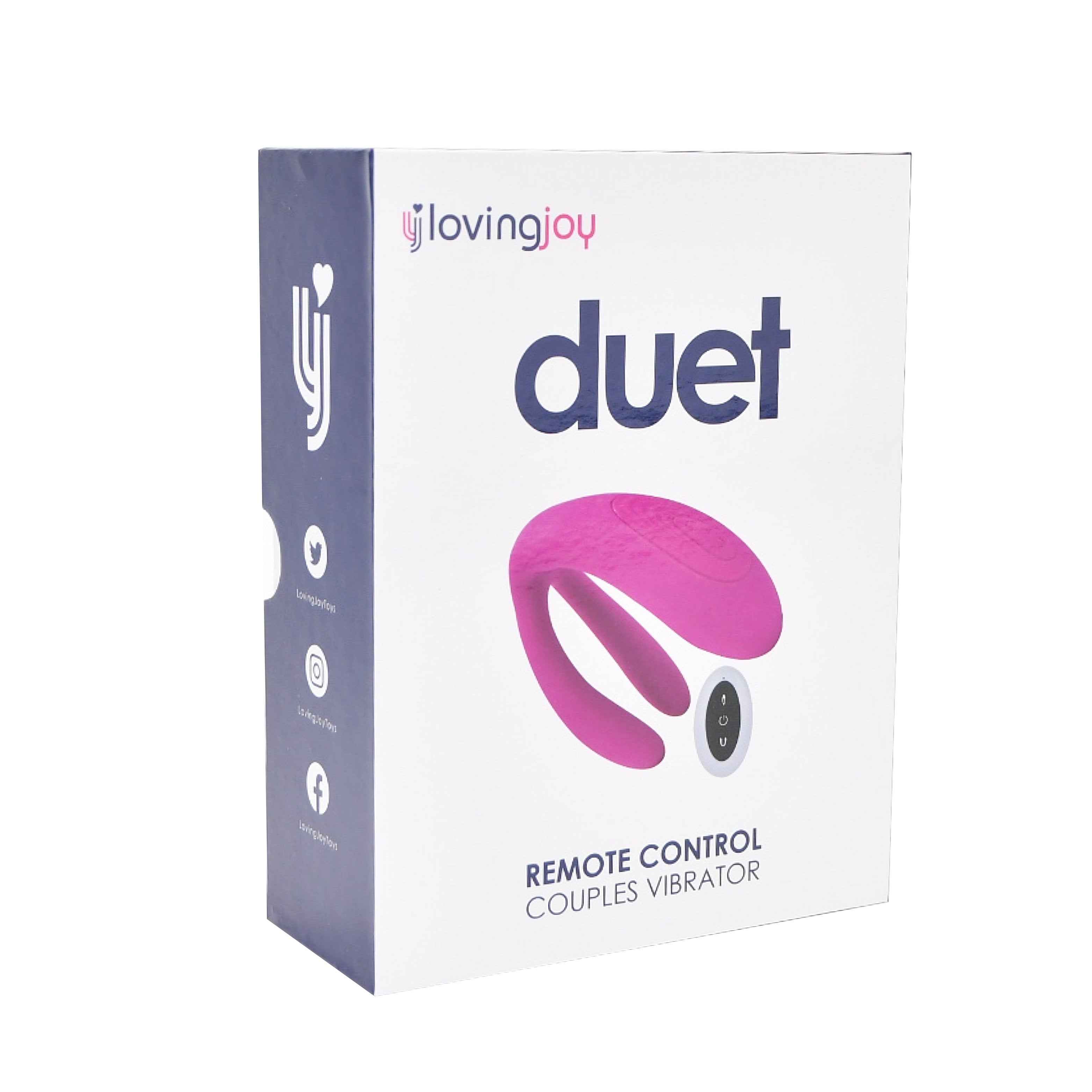 Loving Joy Duet Remote Control Couples Vibrator|Detail View|"Remote control couples vibrator package view 1 - detail view"