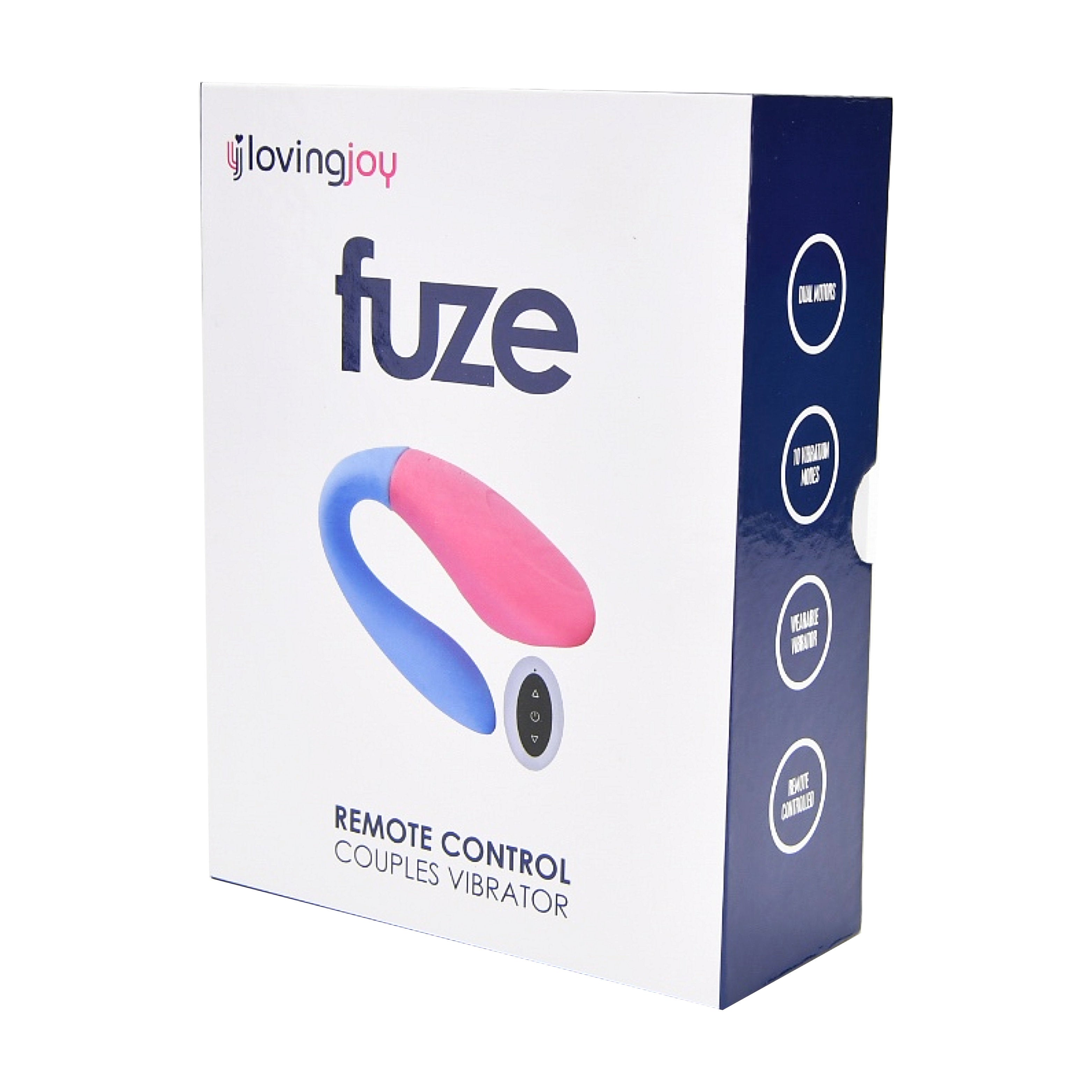 Loving Joy Fuze Remote Control Couples Vibrator|Detail View|"Remote control couples vibrator package view 3 - detail view"