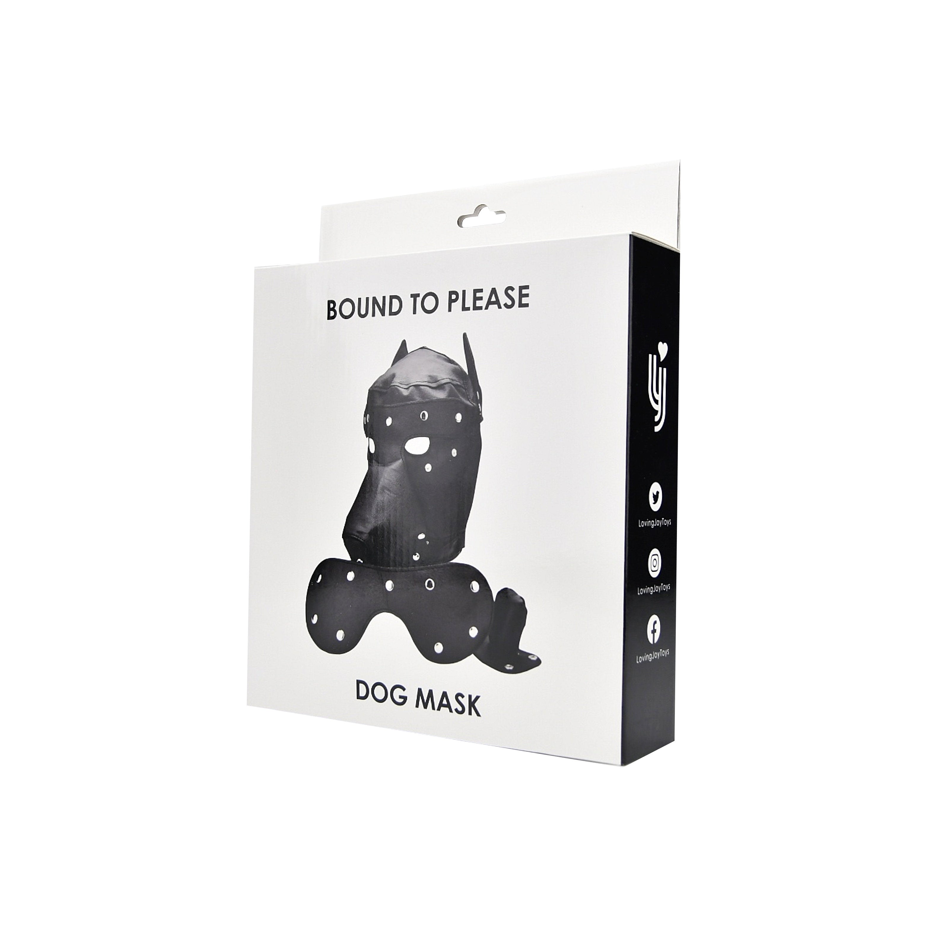 Bound to Please Dog Mask|Detail View|"dog mask - detail view"