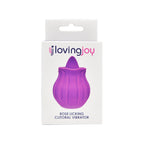 Loving Joy Rose Licking Clitoral Vibrator Purple|Detail View|"licking vibrator - detail view"