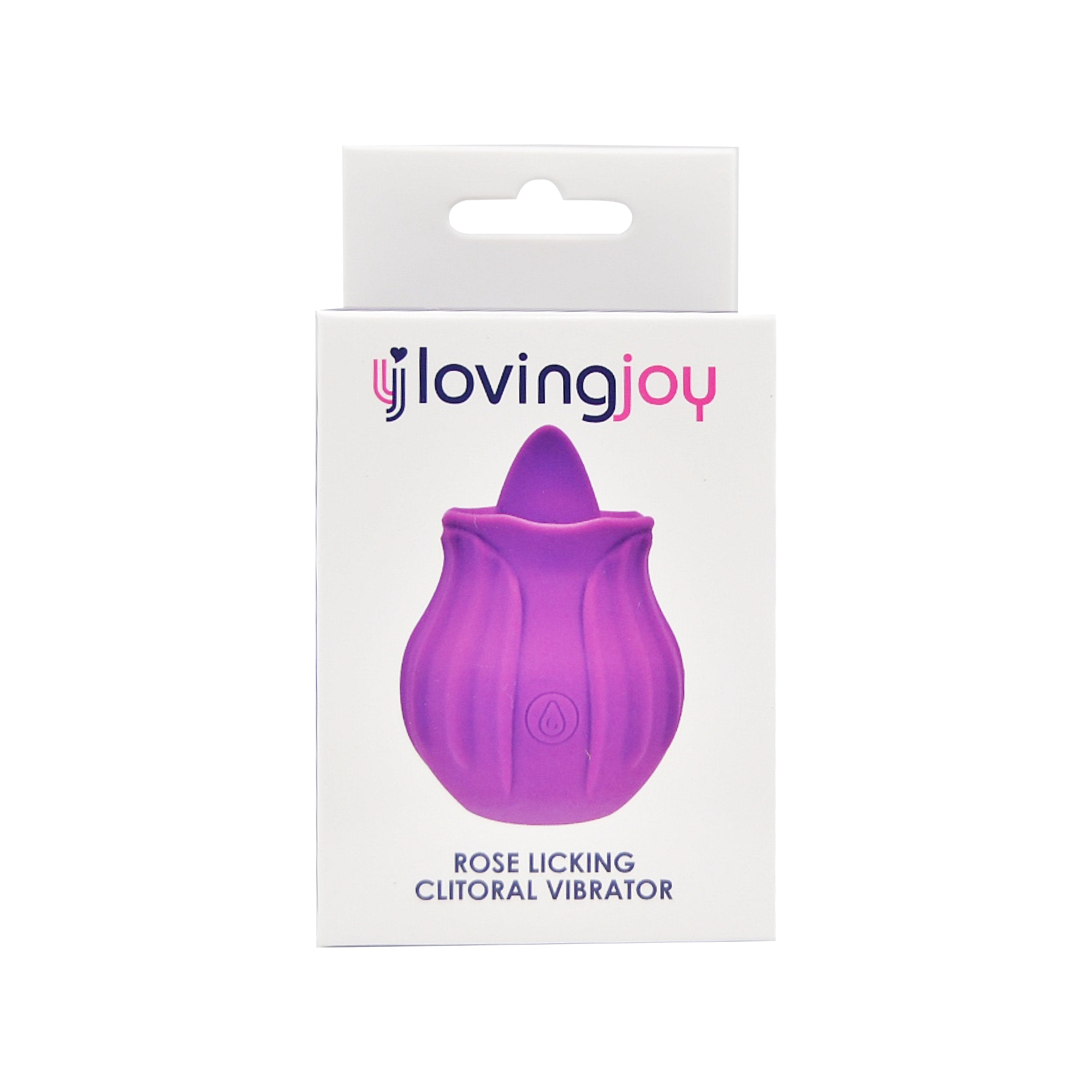 Loving Joy Rose Licking Clitoral Vibrator Purple|Detail View|"licking vibrator - detail view"