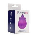 Loving Joy Rose Licking Clitoral Vibrator Purple|Side View|"licking vibrator - side view"