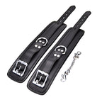 BOUND Leather Wrist Restraints|Detail View|"leather wrist cuffs - detail view"