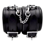 BOUND Leather Wrist Restraints|Back View|"leather wrist cuffs - back view"