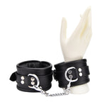 BOUND Leather Wrist Restraints|Detail View|"leather wrist cuffs - detail view"