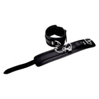 BOUND Leather Wrist Restraints|Detail View|"leather wrist cuffs - detail view"