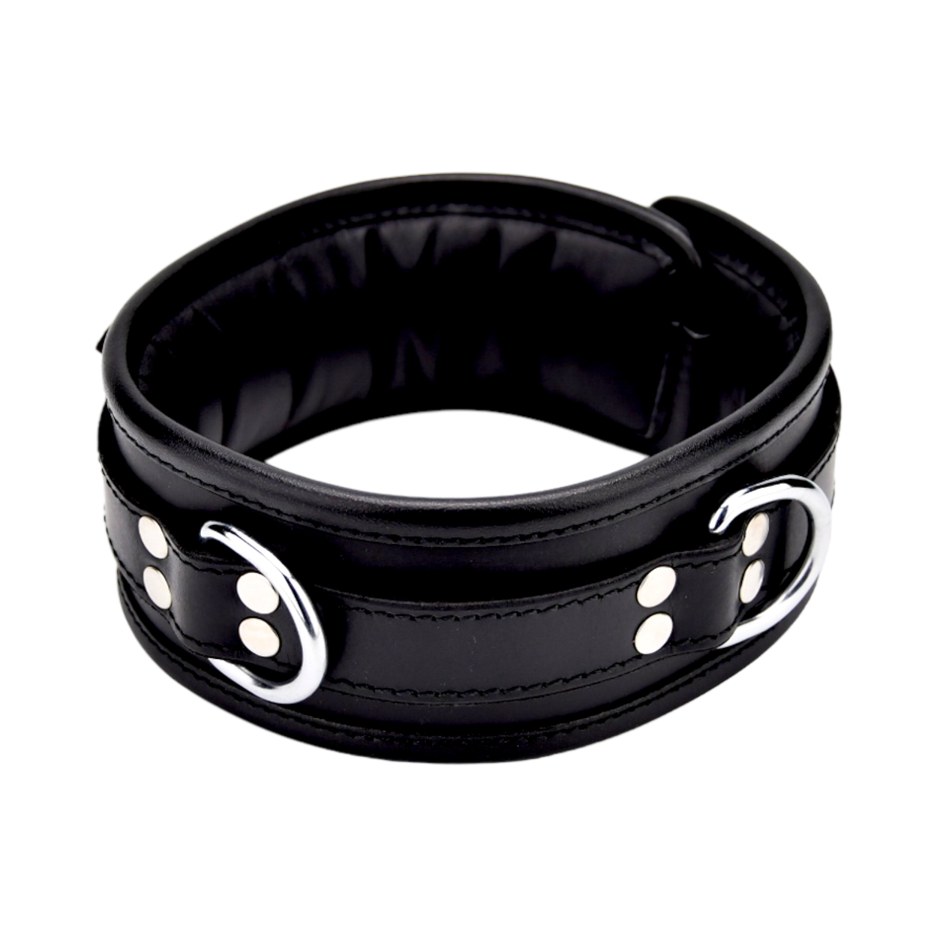 BOUND Leather Collar|Side View|"leather collar - side view"
