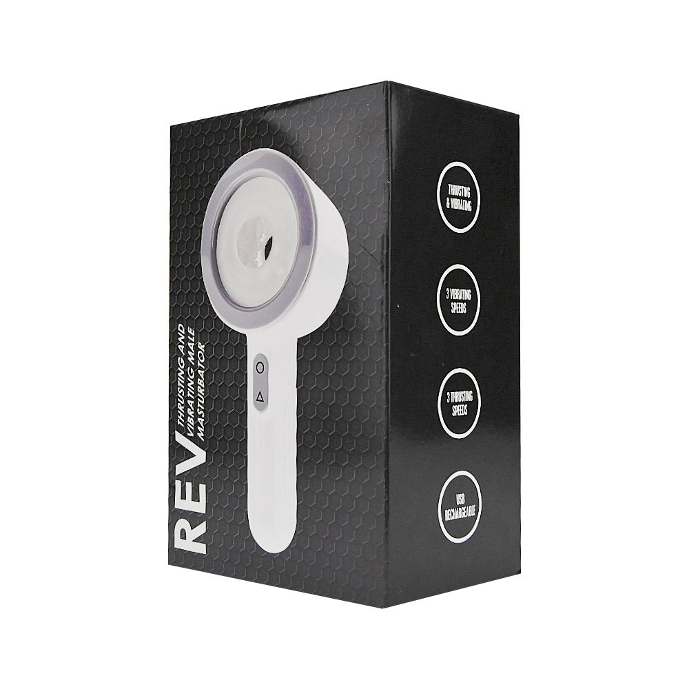 REV Thrusting and Vibrating Open Ended Male Masturbator