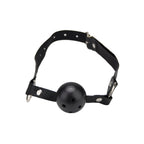 Bound to Play Beginner's Bondage Kit Black (8 Piece)|Side View|"black bondage kit ankle cuffs - side view"