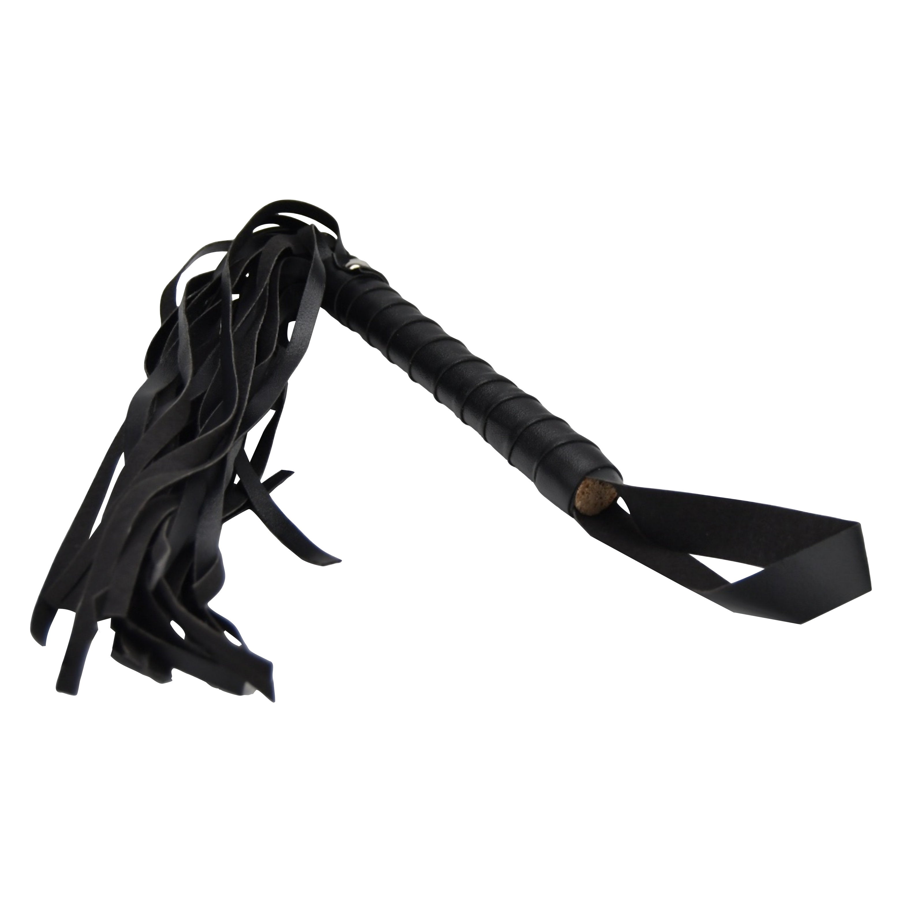 Bound to Play Beginner's Bondage Kit Black (8 Piece)|Side View|"black bondage kit ankle cuffs - side view"