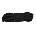 Bound to Play Beginner's Bondage Kit Black (8 Piece)|Side View|"black bondage kit ankle cuffs - side view"