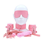 Bound to Play Beginner's Bondage Kit Pink (8 Piece)|Front View|"pink bondage starter kit - front view"