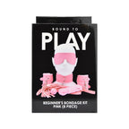 Bound to Play Beginner's Bondage Kit Pink (8 Piece)|Detail View|"pink bondage kit collar - detail view"