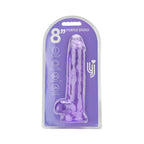 Loving Joy 8 Inch Dildo with Balls Purple