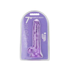 Loving Joy 7 Inch Dildo with Balls Purple