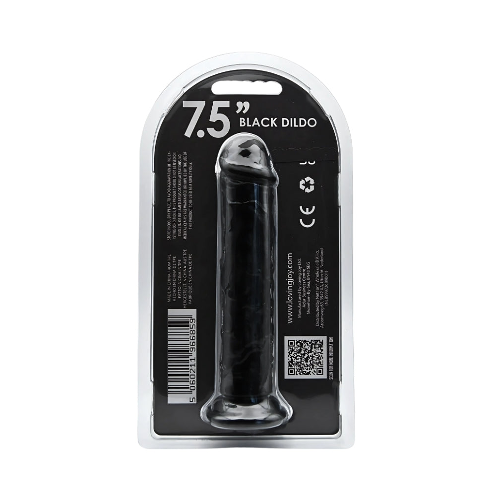 Loving Joy 7.5 Inch Suction Cup Dildo Black