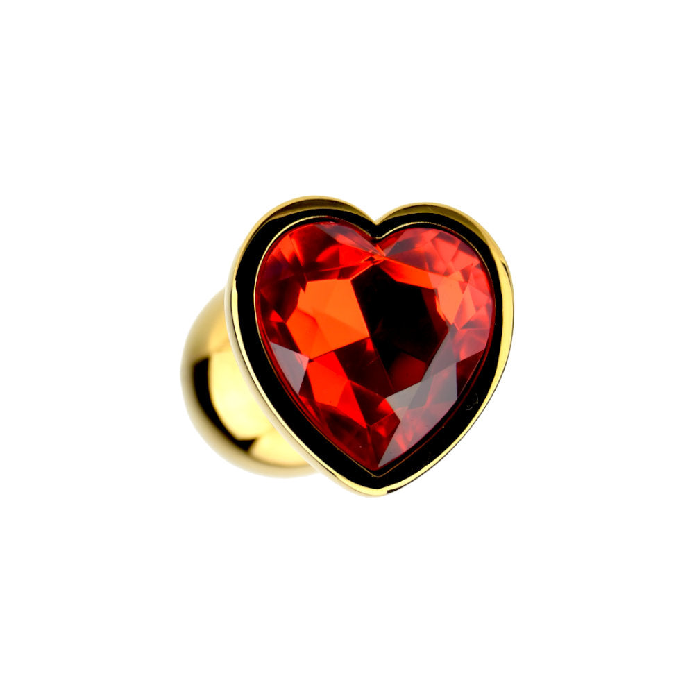Precious Metals Heart Shaped Butt Plug-Gold