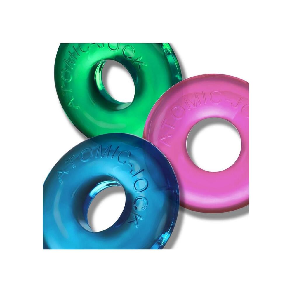Oxballs Ringer Max Cockring 3 Pack Coloured|Detail View|"Colored ring set - detail view"