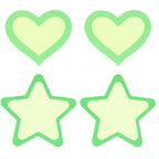 Peekaboo Pasties Glow In the Dark | Front View | "Glow pasties - front view"