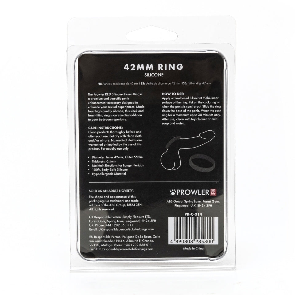 Prowler Red Silicone 42mm Ring | Detail View | "42mm silicone ring - detail view"