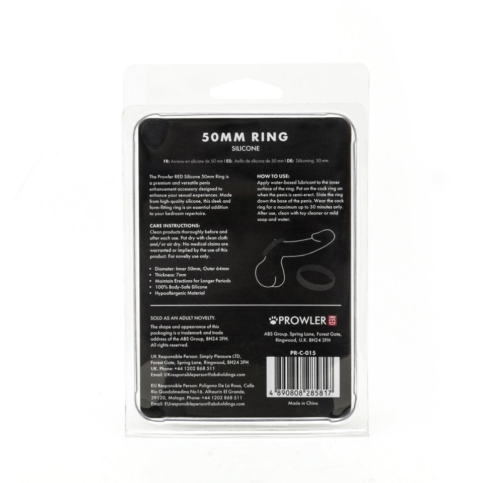 Prowler Red Silicone 50mm Ring | Detail View | "50mm silicone ring - detail view"