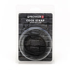 Prowler Red Silicone Adjustable Cock Strap Black | Detail View | "Black cock strap - detail view"