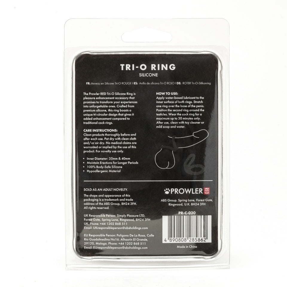 Prowler Red Tri O Silicone Ring | Detail View | "Tri o silicone ring - detail view"