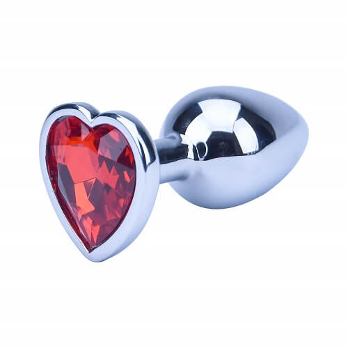 Precious Metals Heart Shaped Butt Plug-Silver Adult Toys Direct