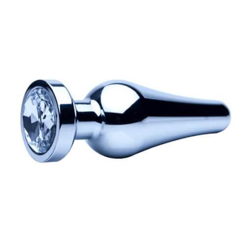 Precious Metals Smooth Silver Butt Plug-Large Adult Toys Direct