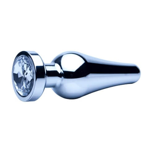 Precious Metals Smooth Silver Butt Plug-Small Adult Toys Direct