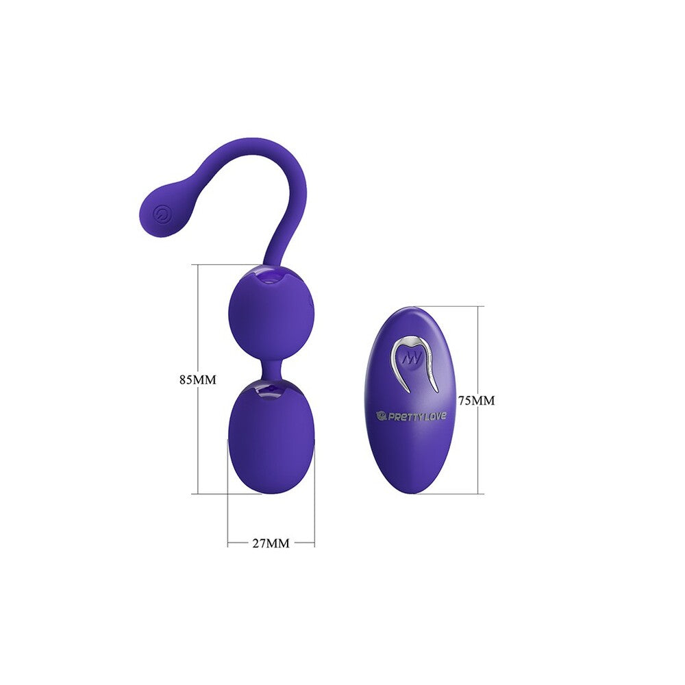 Pretty Love Willie Youth Kegel Balls Remote Control | Side View | "Remote kegel balls - side view"