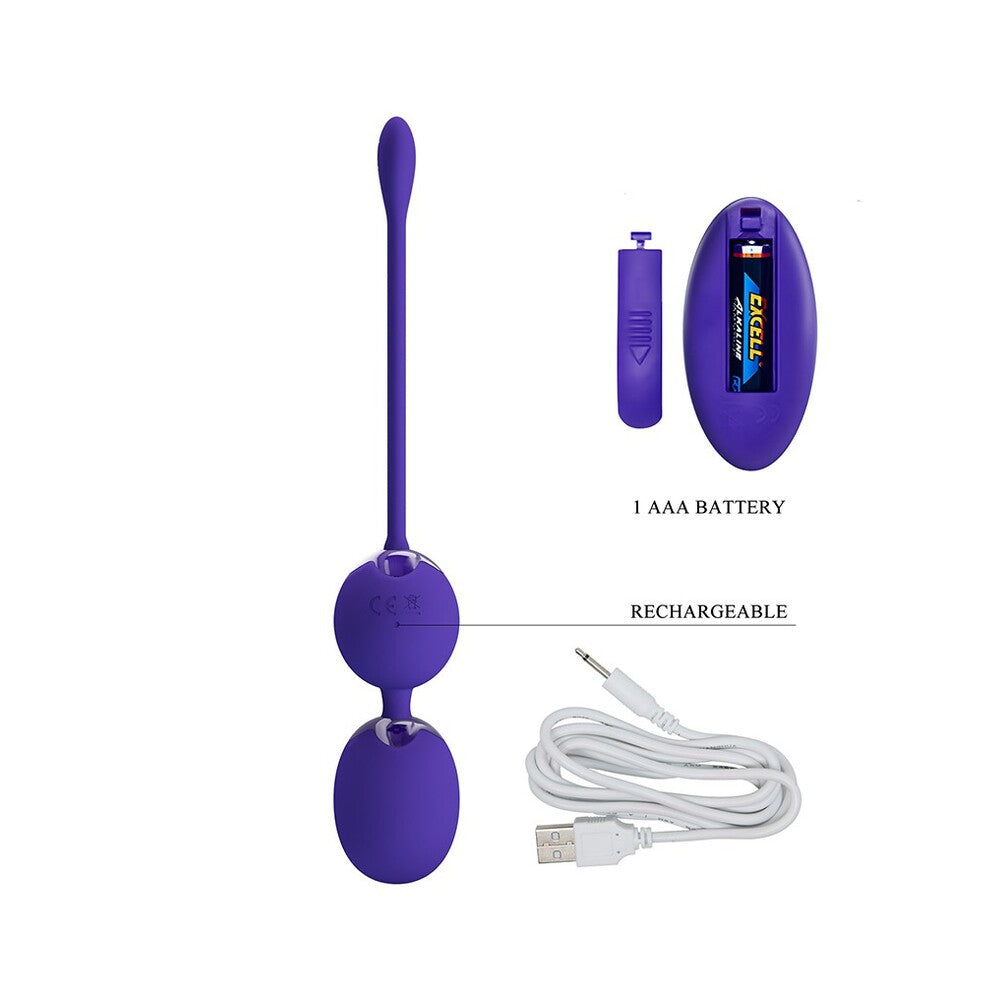 Pretty Love Willie Youth Kegel Balls Remote Control | Back View | "Remote kegel balls - back view"
