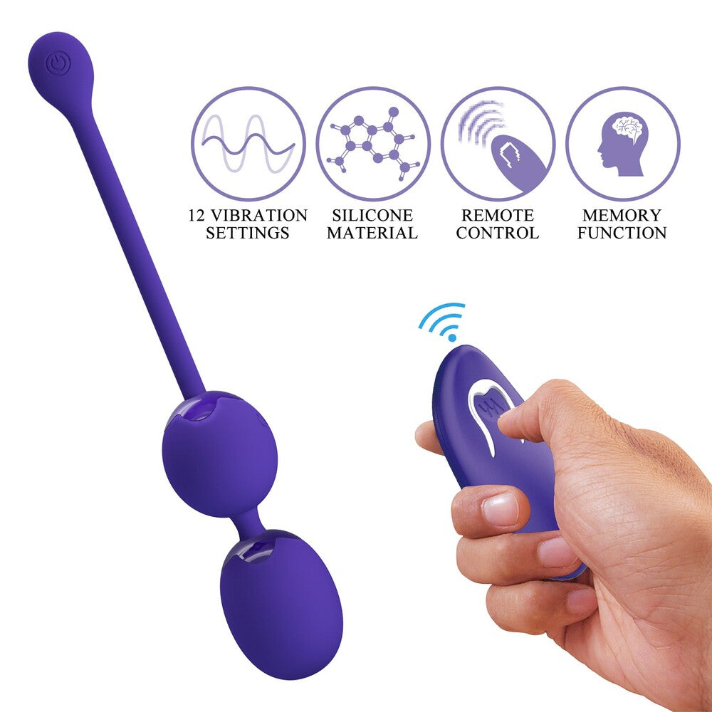 Pretty Love Willie Youth Kegel Balls Remote Control | Detail View | "Remote kegel balls - detail view"