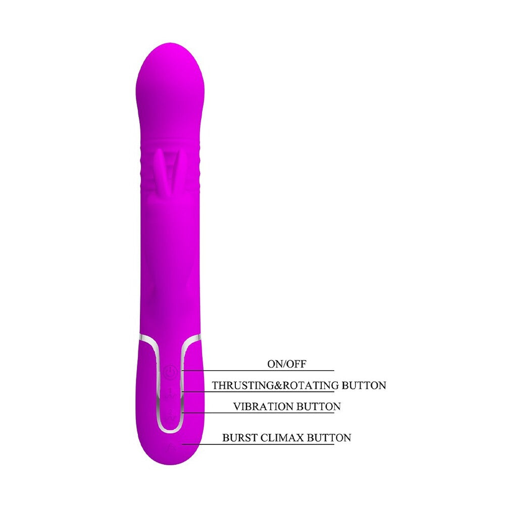 Pretty Love Coale Rechargeable Rabbit Vibrator|Detail View|"Coale rabbit - detail view"
