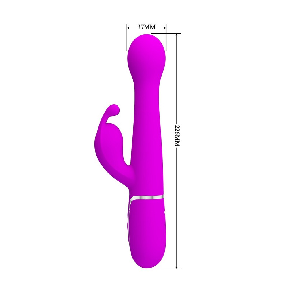 Pretty Love Dejon Rechargeable Rabbit Vibrator|Feature View|"Dejon rabbit - features"