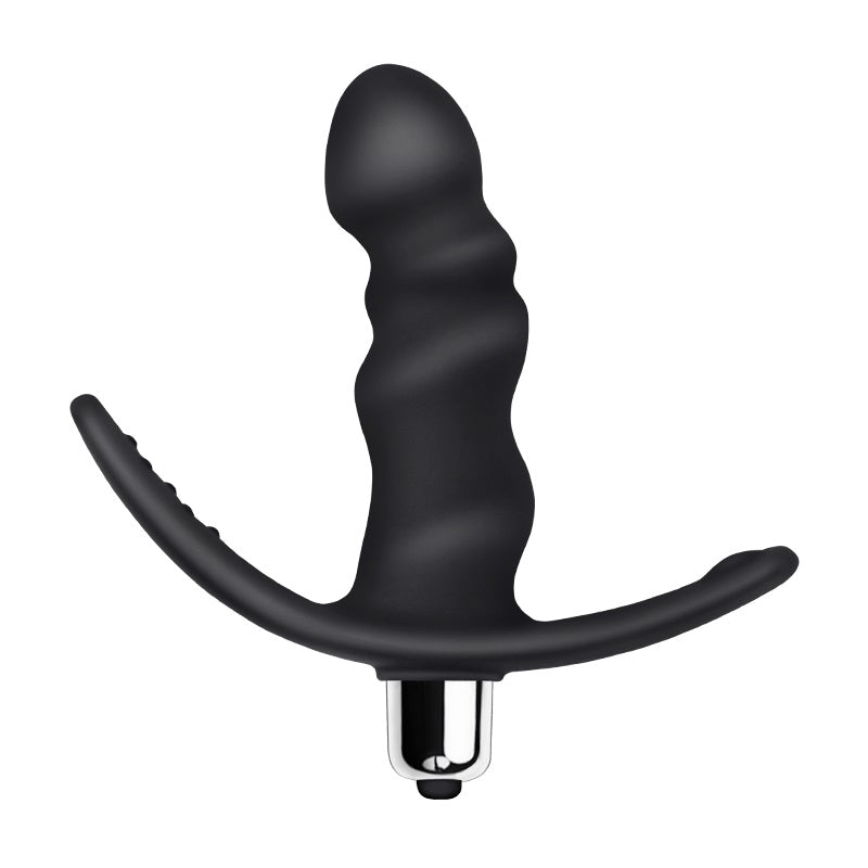 Rev-Pro Vibrating Prostate Massager | Main View | "black silicone prostate massager - main view"