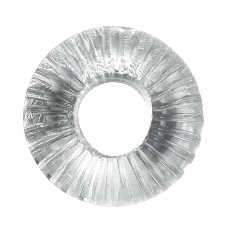 Rev-Rings-Penis-Enhancement-Sleeve|Front|"textured enhancement sleeve with ball loop - front view"