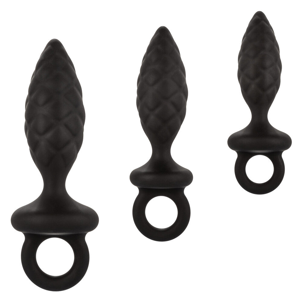 3 Piece Silicone Anal Probe Kit|Set View|"Probe set - complete view"