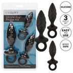 3 Piece Silicone Anal Probe Kit|Size View|"Probe set - size guide"
