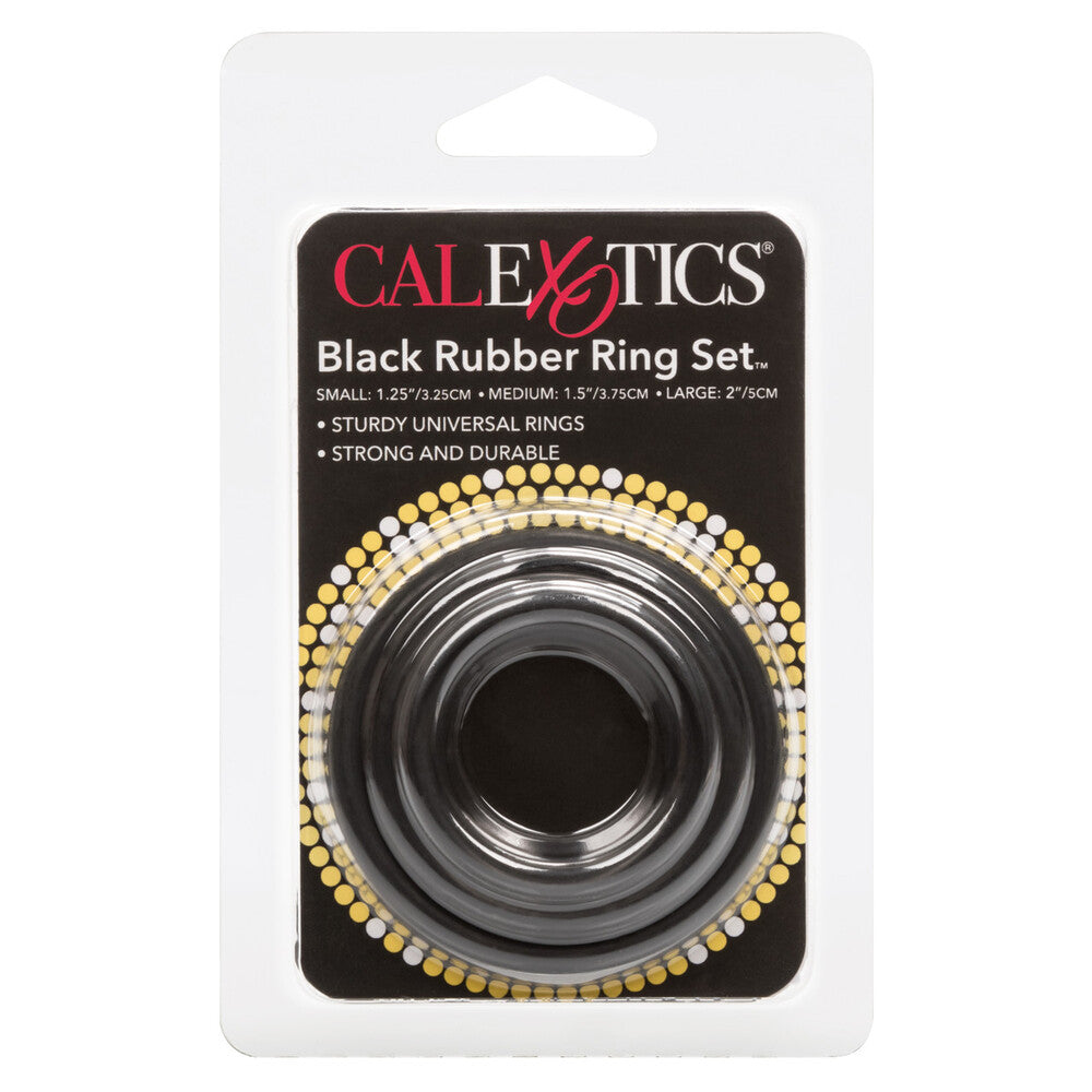 3 Piece Rubber Ring Set|Size View|"Rubber ring set - size guide"