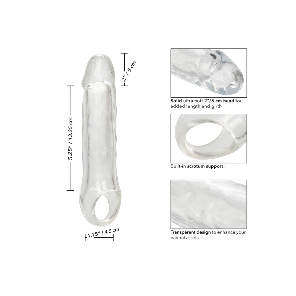 CalExotics Performance Maxx Clear Extension 7.5 Inches|Feature View|"Clear extension - features"